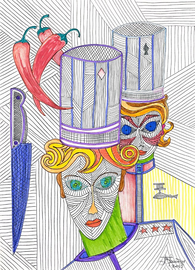 Vasily Bratash original conceptualist composition, 2021